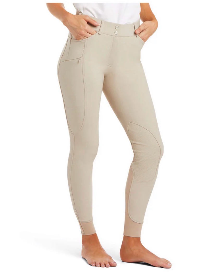 Ariat Prelude Women's Tan Riding Breeches With Knee Patch - 28r